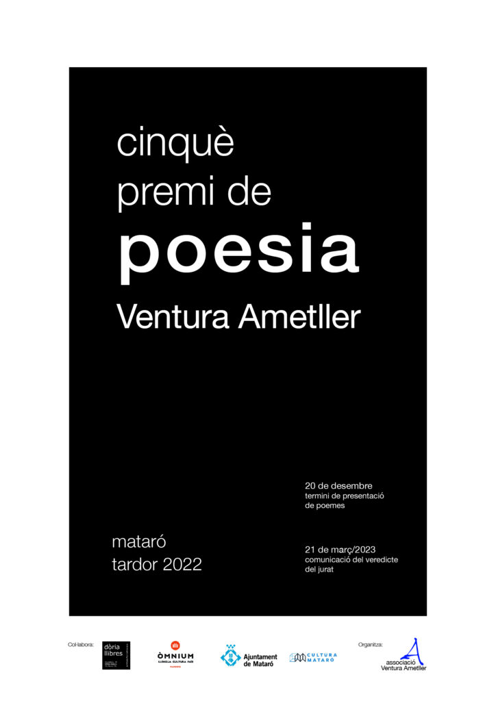 CARTELL 5e PREMI POESIA VA 2022 - Ventura Ametller
